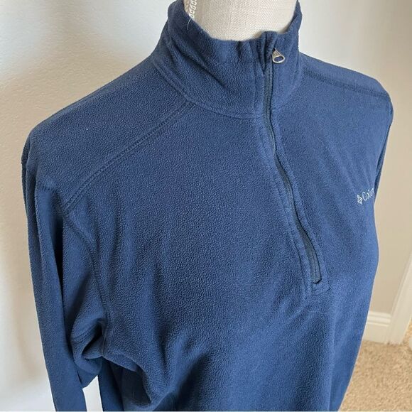 Columbia Navy Quarter Zip Fleece Size Small - Picture 2 of 5